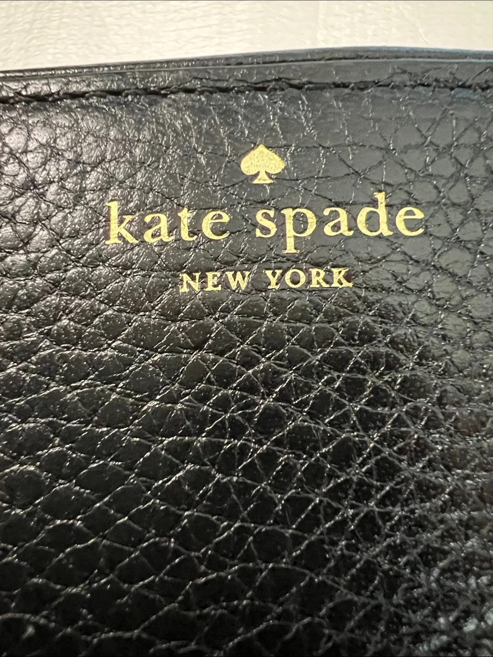 Kate Spade Black Large Continental Wallet with gold tone hardware